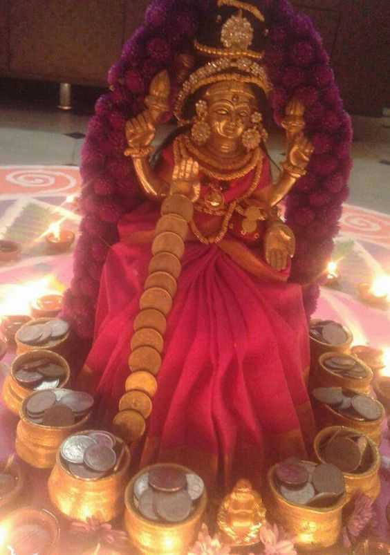 Varalakshmi Puja with Coin decoration