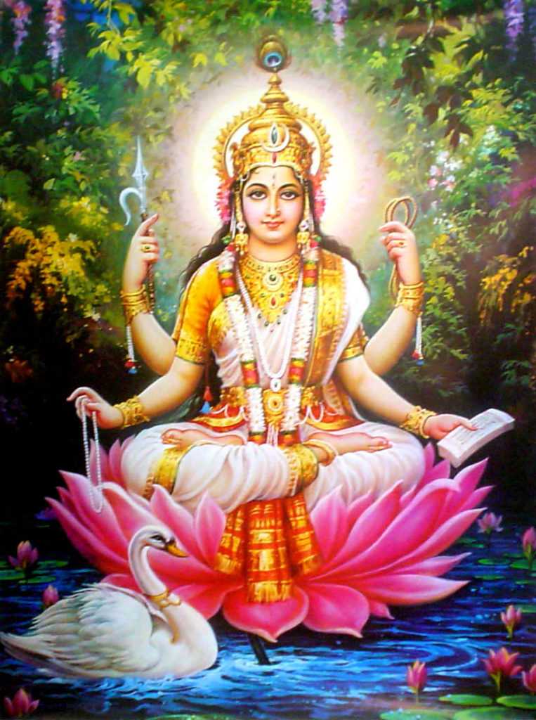 Saraswati on Lotus